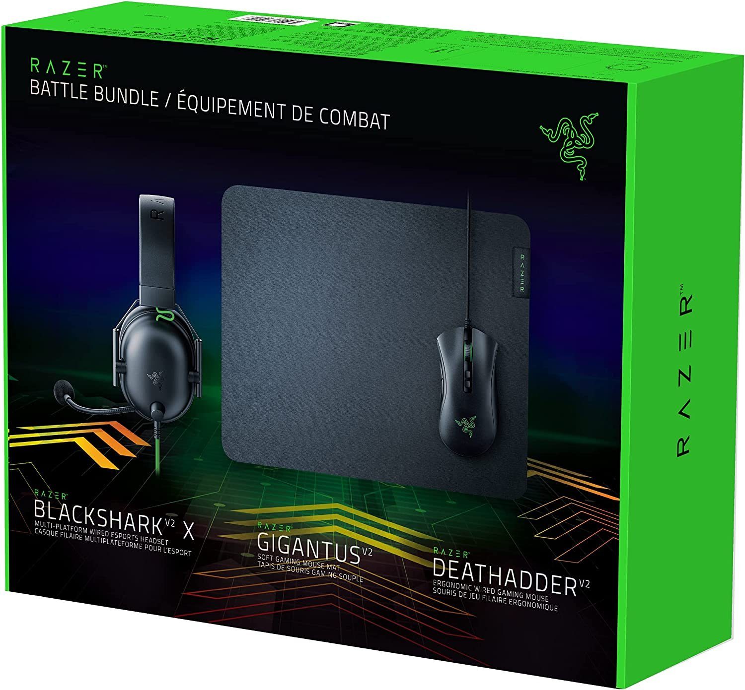RAZER Battle Bundle -DeathAdder V2 Mouse + BlackShark V2 X + Gigantus V2 Headset