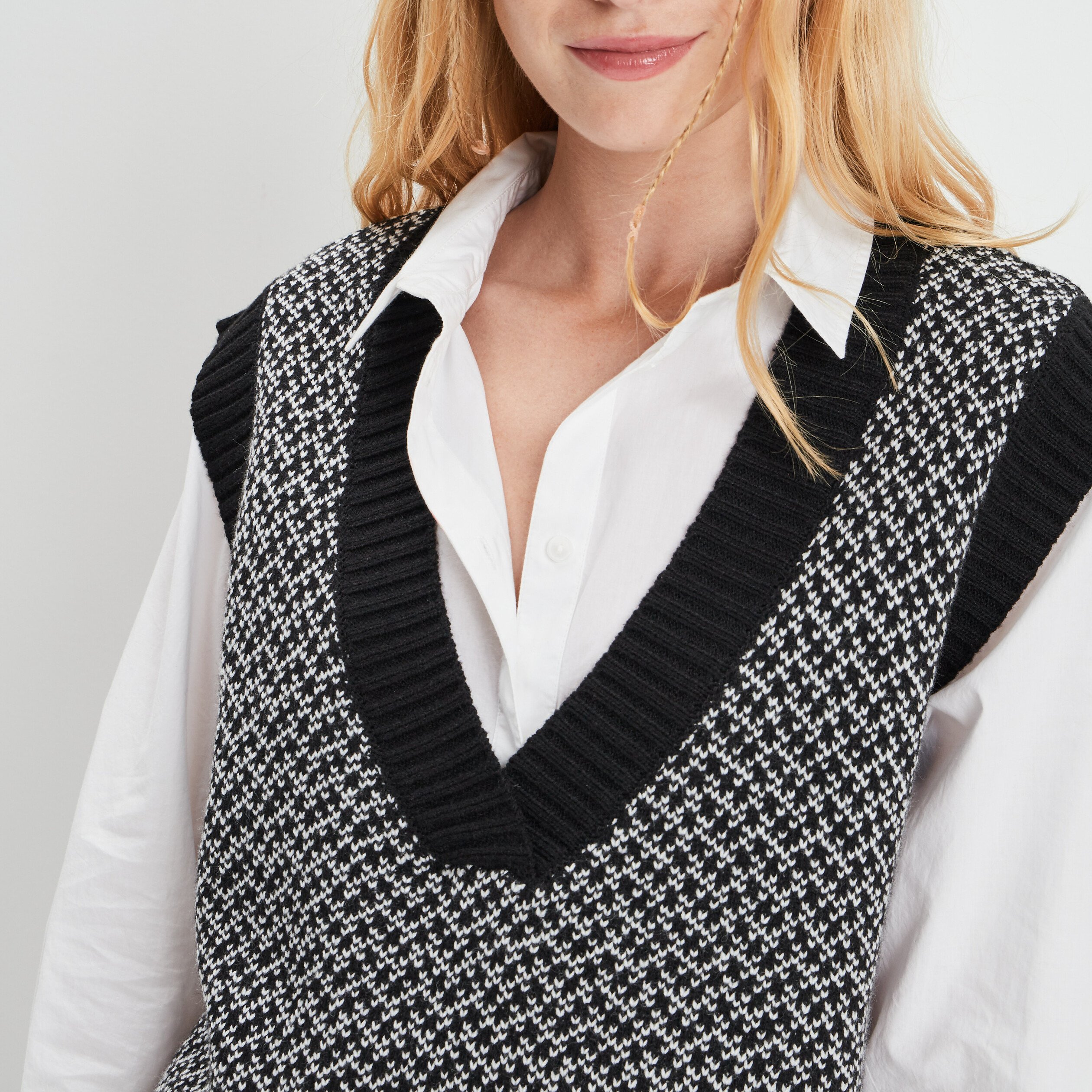 Pull sans manches noir femme | La Halle