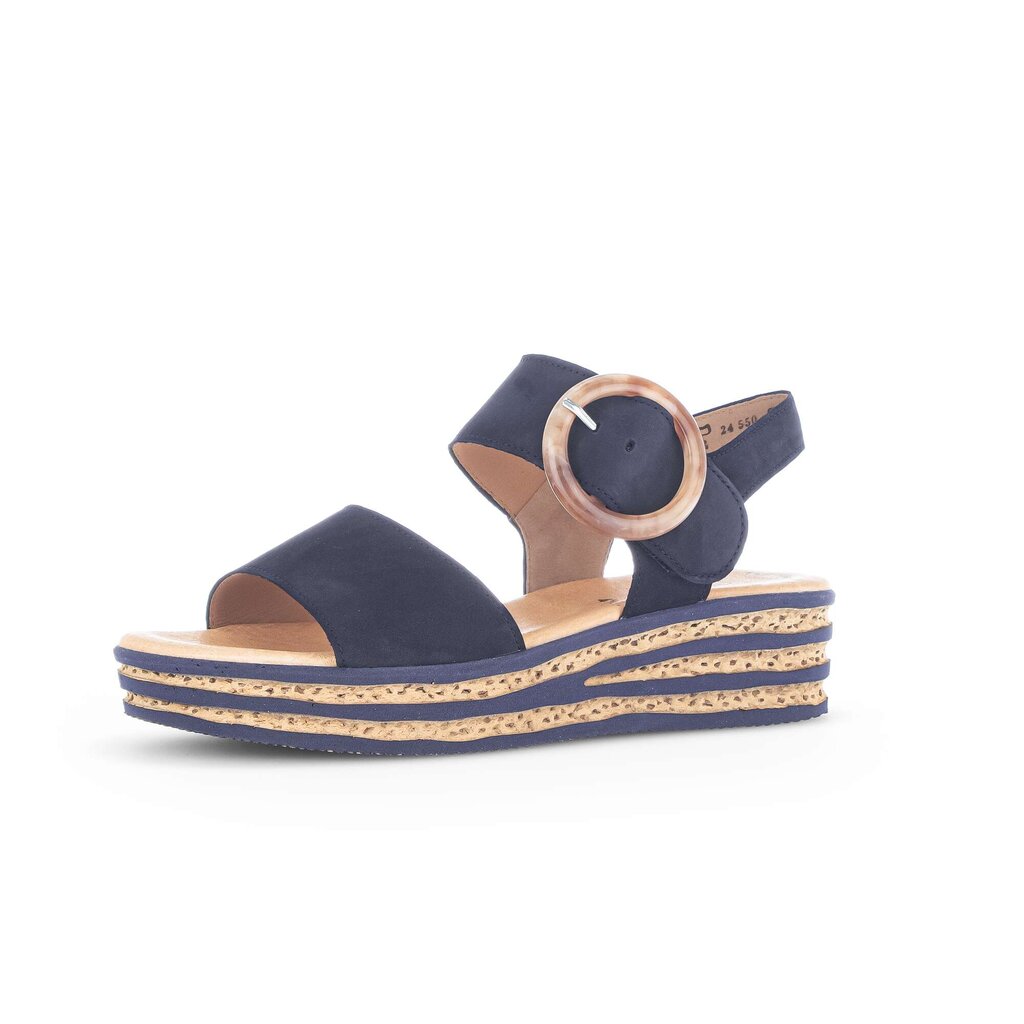 Gabor fashion Plateau Sandale blau