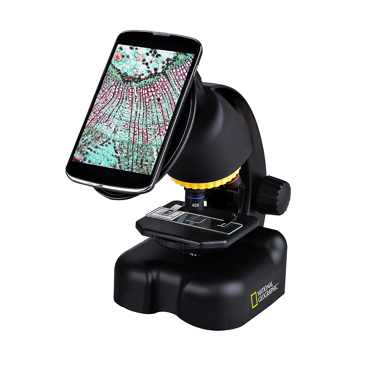 Kompakt Teleskop + Mikroskop mit Smartphonehalterung