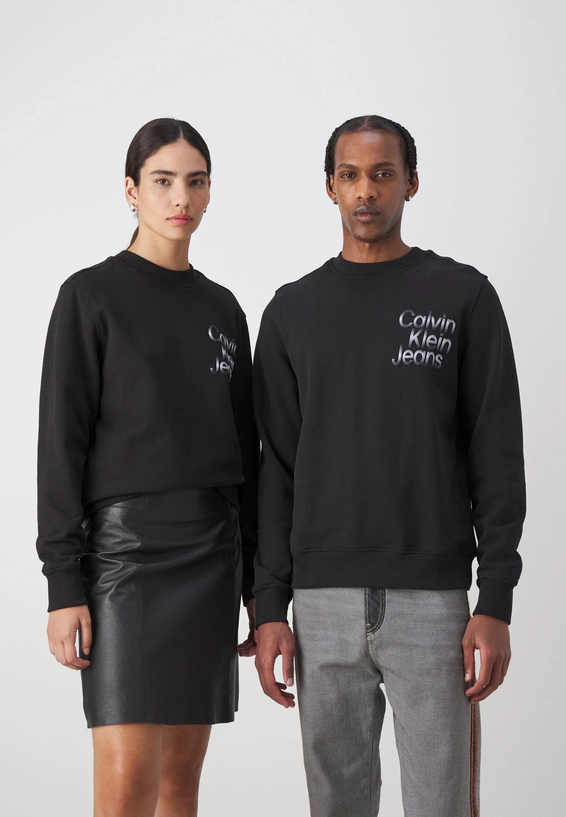 Calvin Klein Jeans DIFFUSED STACKED UNISEX - Sudadera