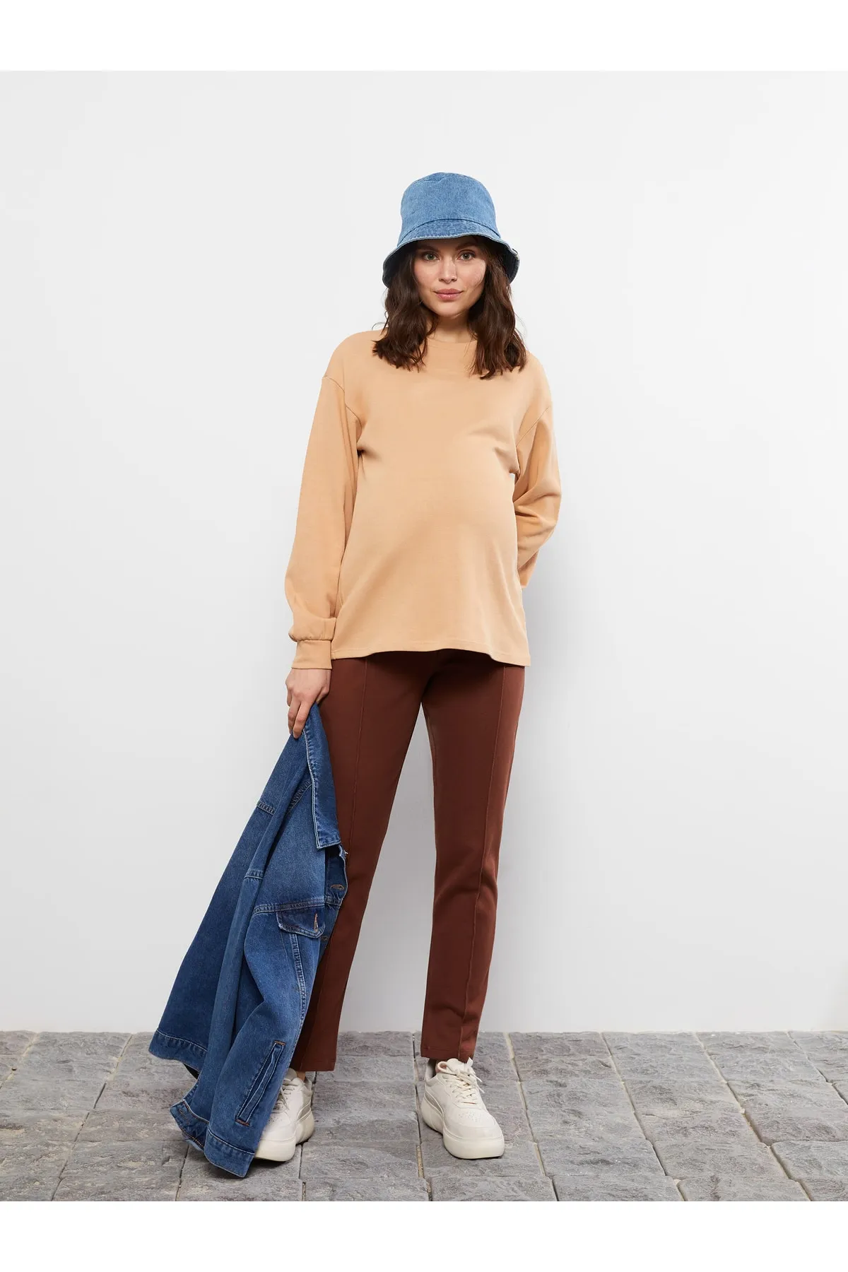 LC Waikiki  Umstands-Jogger-Jogginghose mit Baucheinsatz und flachem Taschendetail