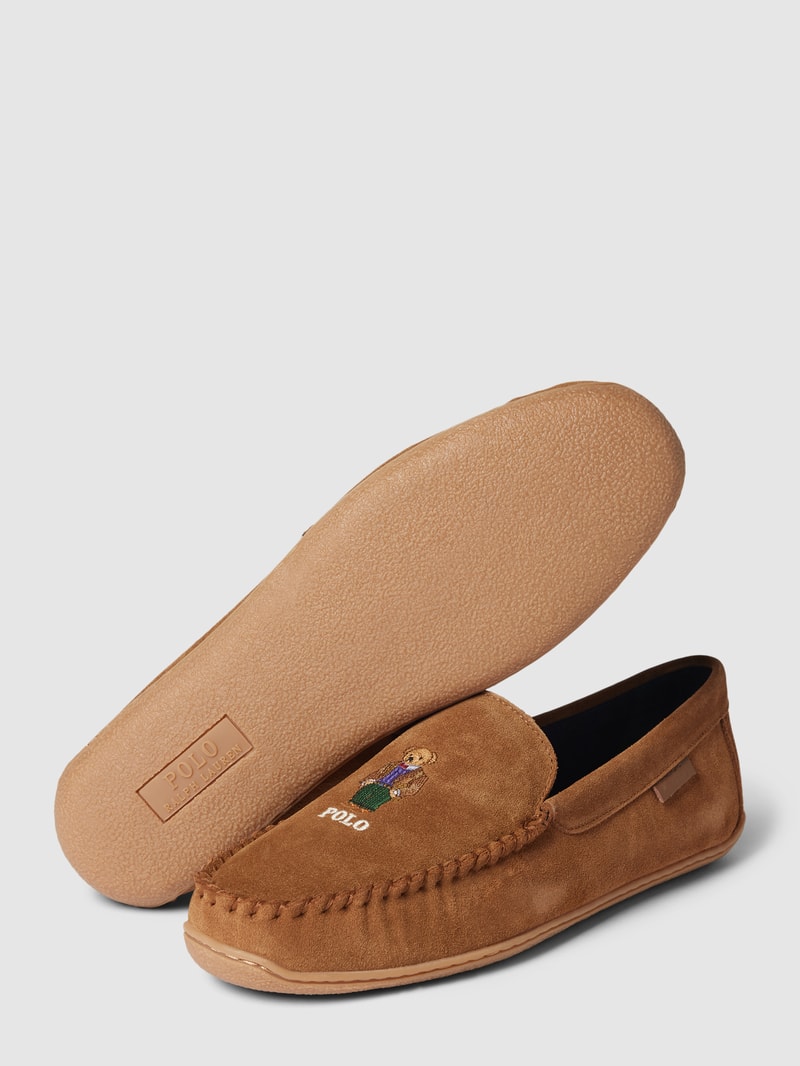 Mokassins aus Leder Modell 'BRENAN BEAR' in cognac