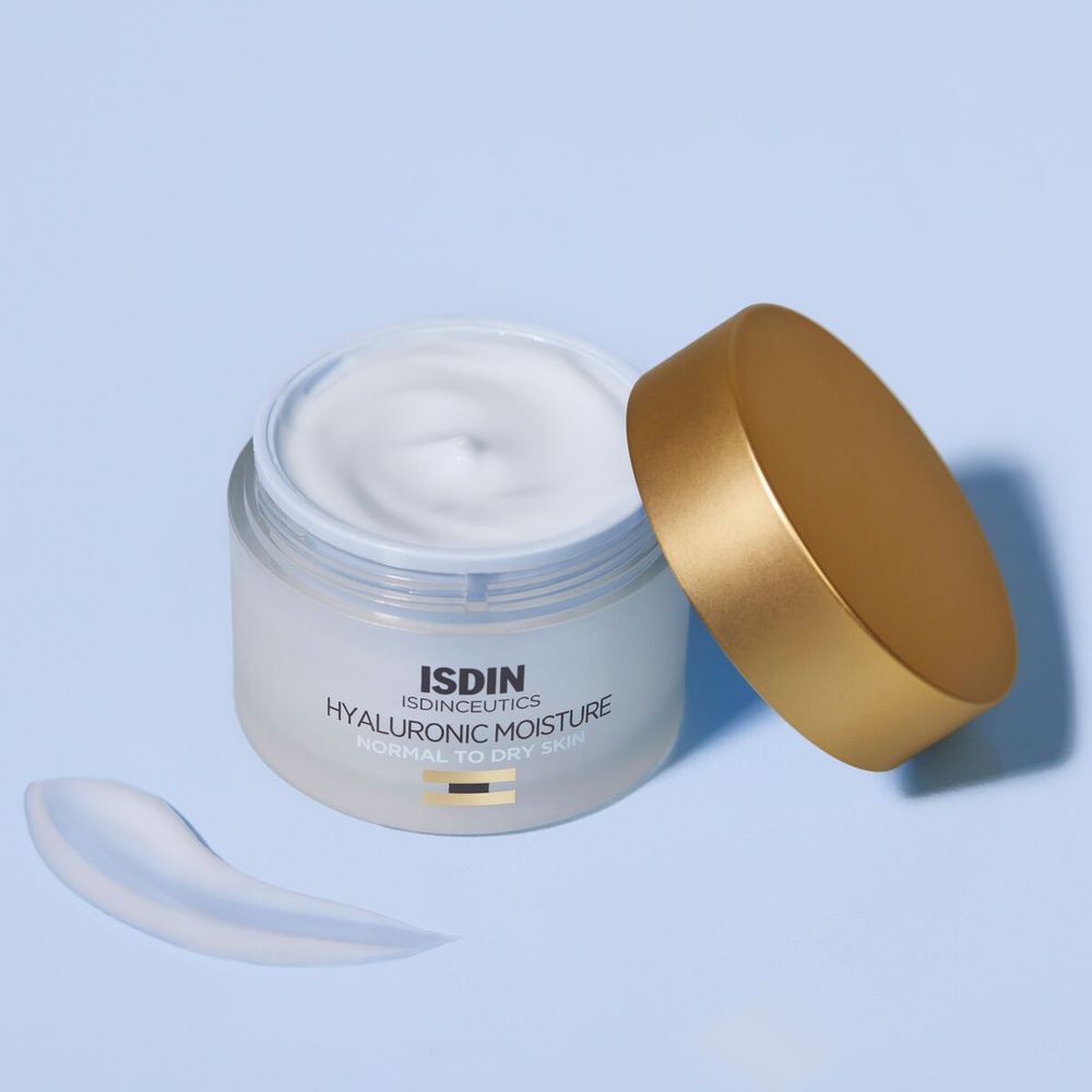 isdin Hyaluronic Moisture Peaux Normales à Sèches Crème de jour hydratante à l'acide hyaluronique Peaux Normales à Sèches
