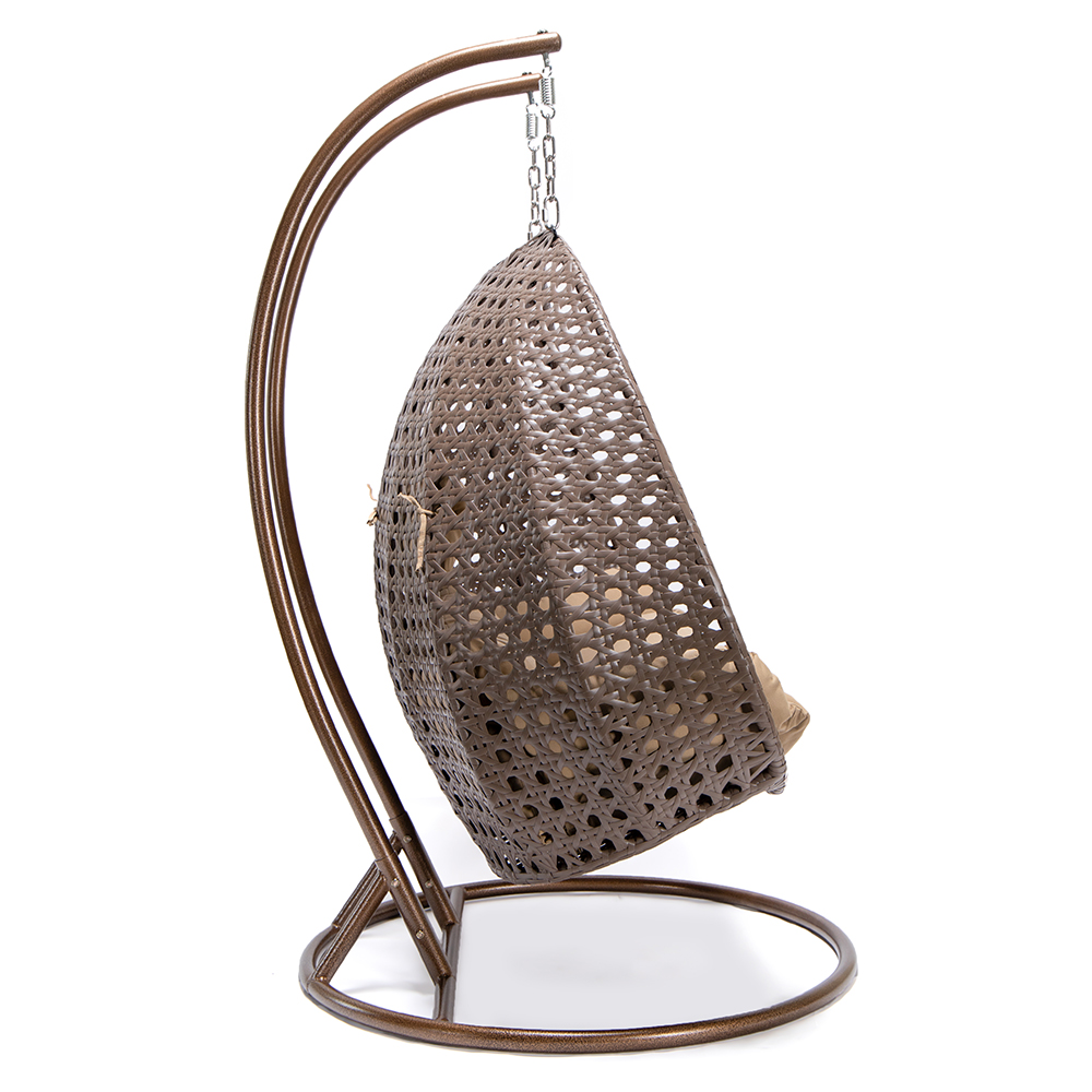 Home Deluxe Polyrattan Hängesessel TWIN - Braun