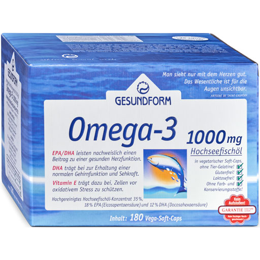 GESUNDFORM Omega-3 1.000 mg Kapseln  180 St  Kapseln