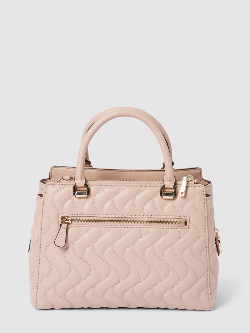 Handtasche mit Strukturmuster und Steppnähten Modell 'SOCIETY' in altrosa