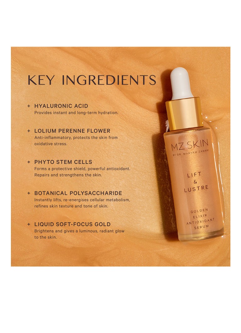 MZ SKIN Lift & Lustre - antioksidantu mirdzuma serums