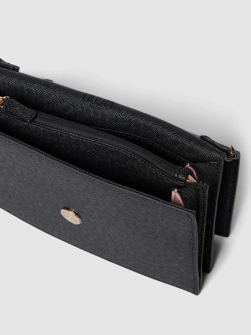 Clutch mit Strukturmuster Modell 'Manhattan' in schwarz
