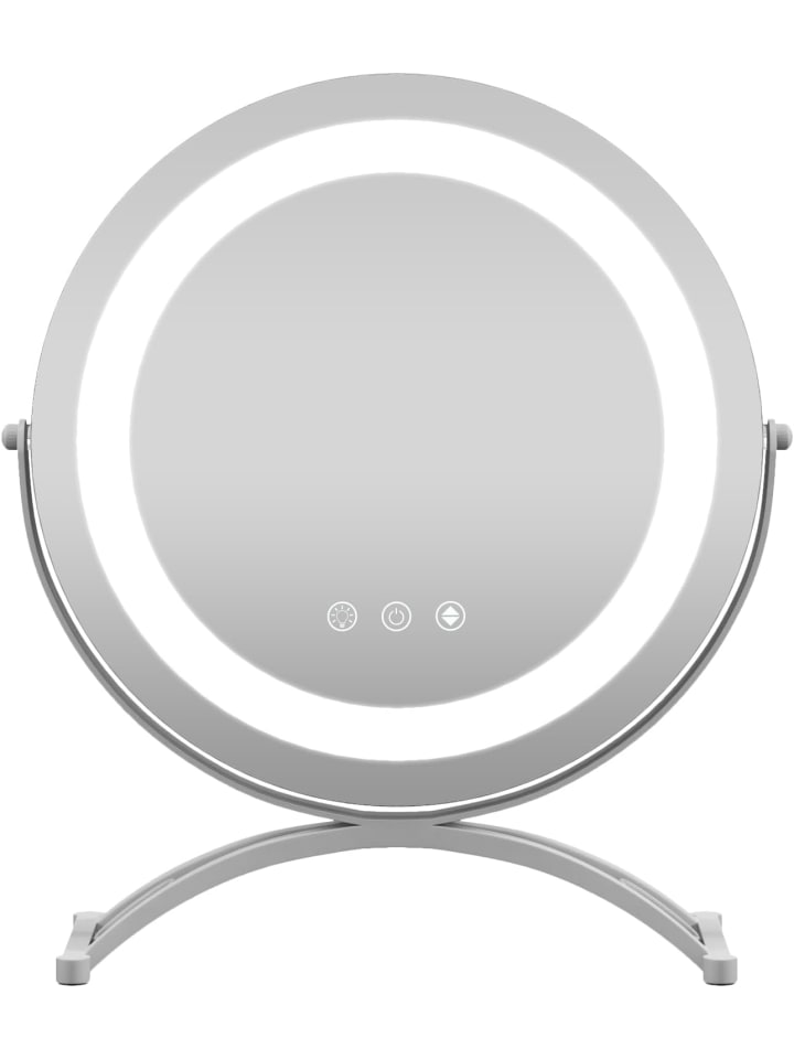 COSTWAY Kosmetikspiegel mit Beleuchtung in Silber günstig kaufen onesize