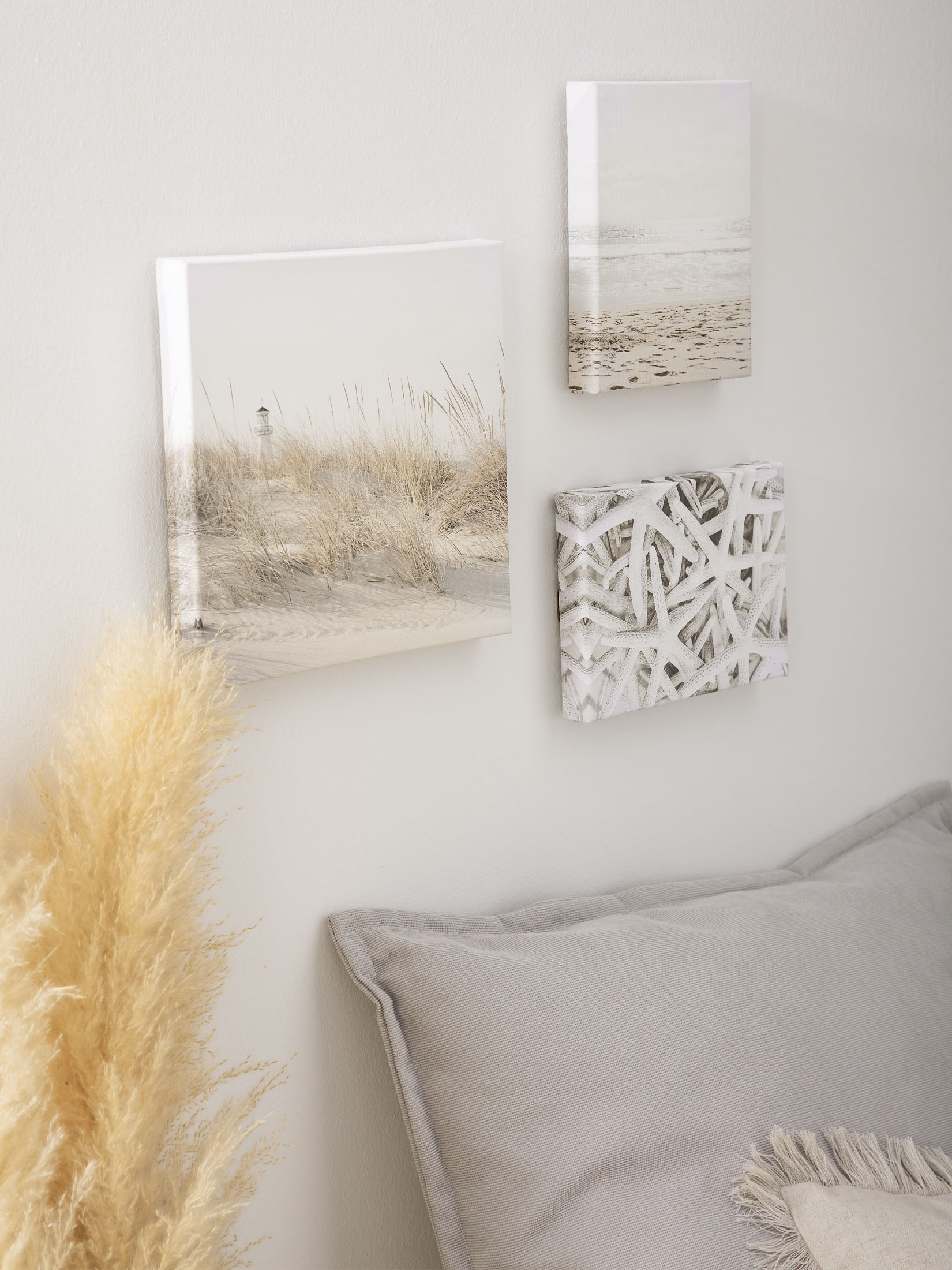 Beachlife Leinwand Druck, Beige