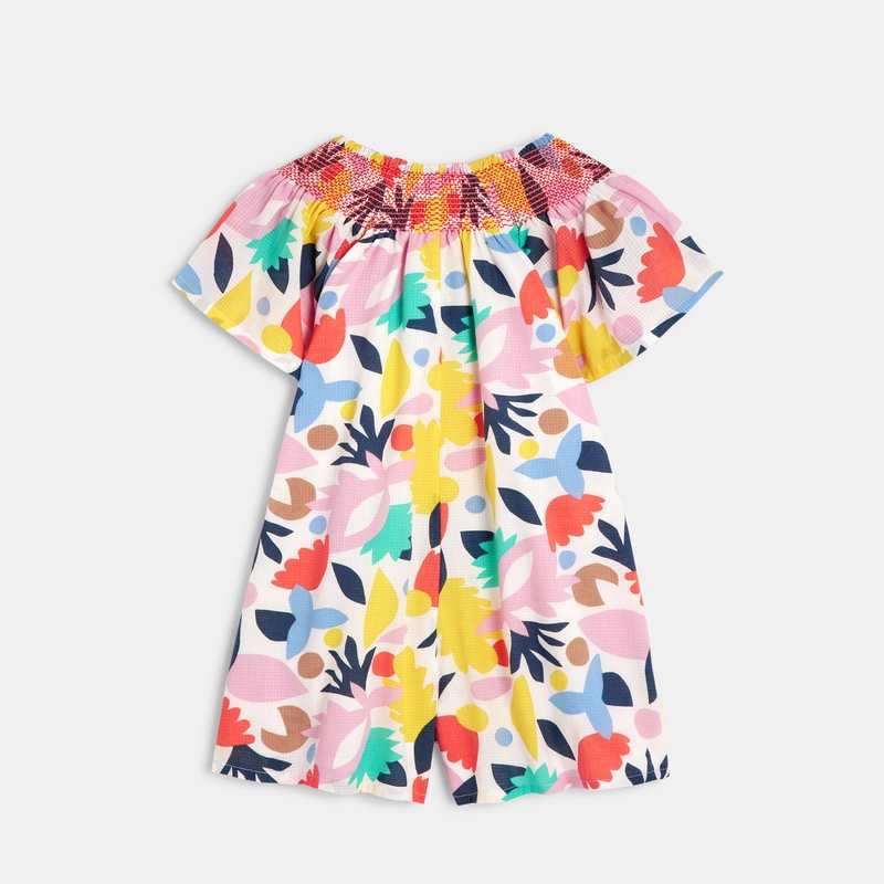 Combishort fille à motifs abstraits blanc Catimini