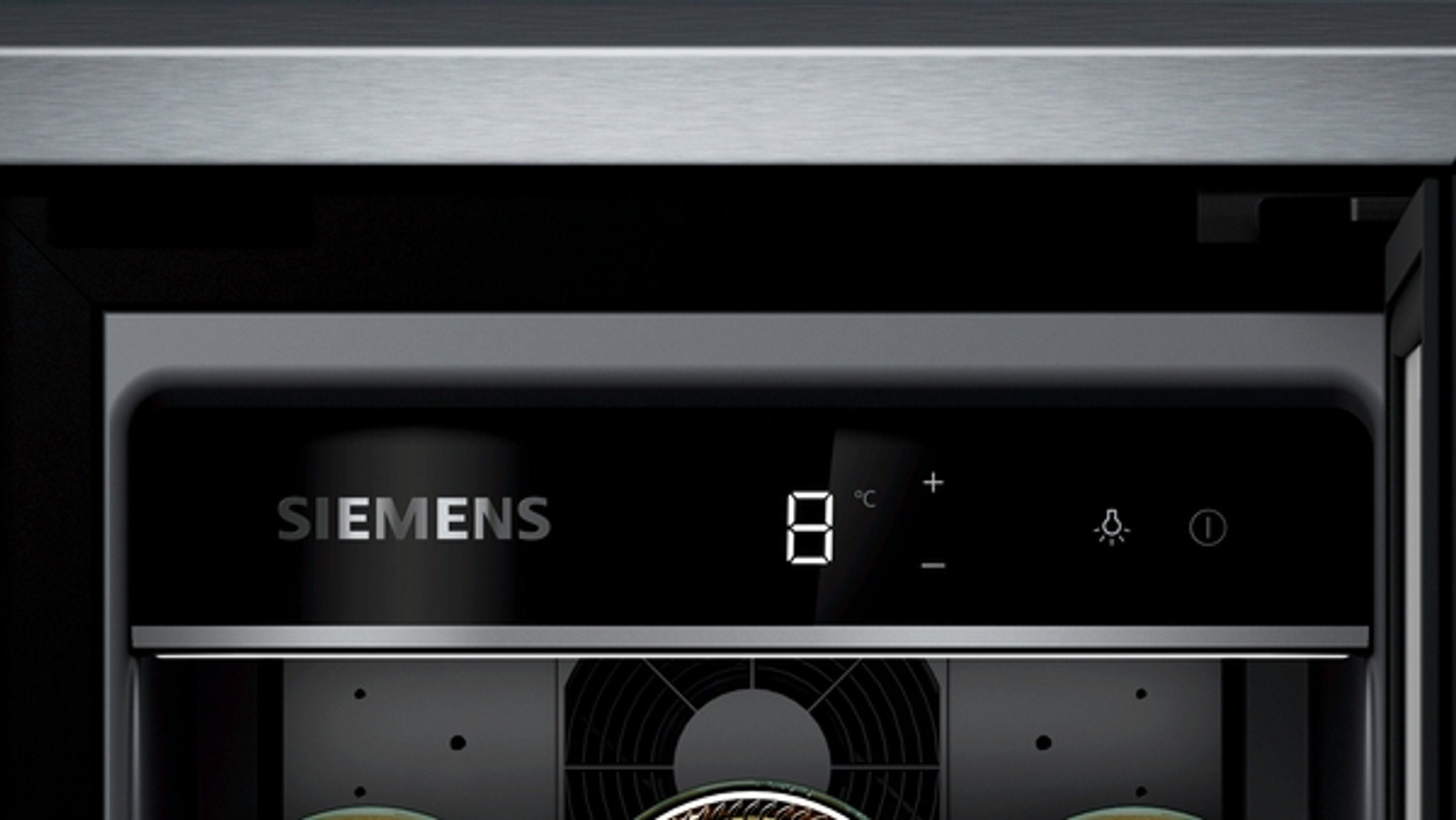 SIEMENS Einbauweinkühlschrank KU20WVHF0, für 21 Standardflaschen á 0,75l,bis zu 21 Flaschen, mit UV-Schutz
