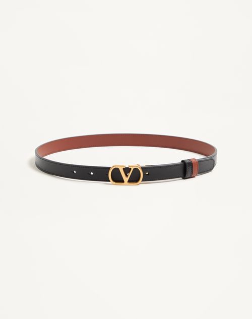 VLogo Signature vendbart bælte i skinnende kalveskind 20 mm