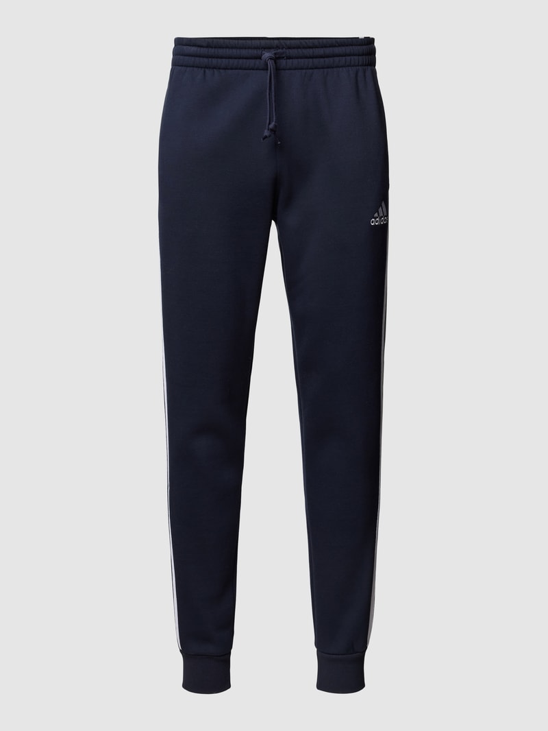 Sweatpants mit labeltypischen Galonstreifen in marineblau