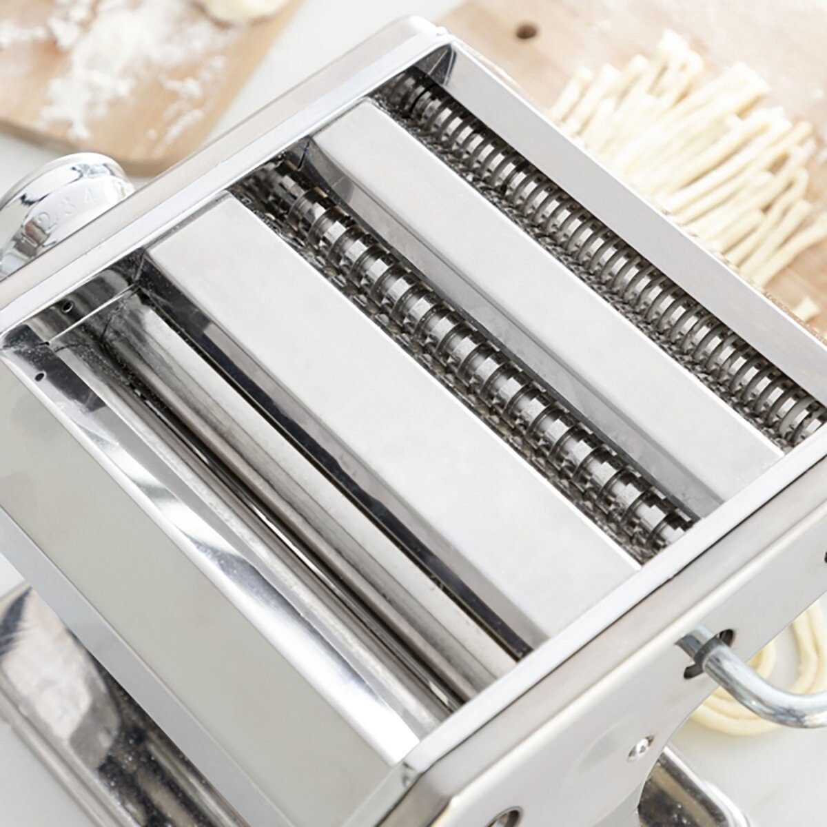 DOTMALL Nudelmaschine Edelstahl Pastamaschine, für Spaghetti Lasagne Nudeln,InnovaGoods