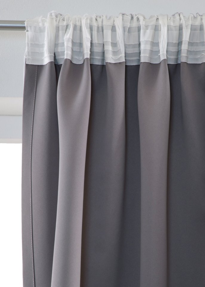 2-lagiger Verdunkelungsvorhang mit recycelter Polyester (1er Pack)