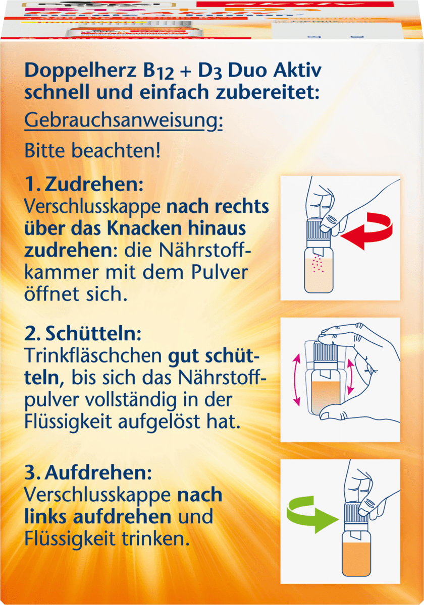 Vitamin B12 + D3 Duo Aktiv Trinkfläschchen 8 St, 91,1 g