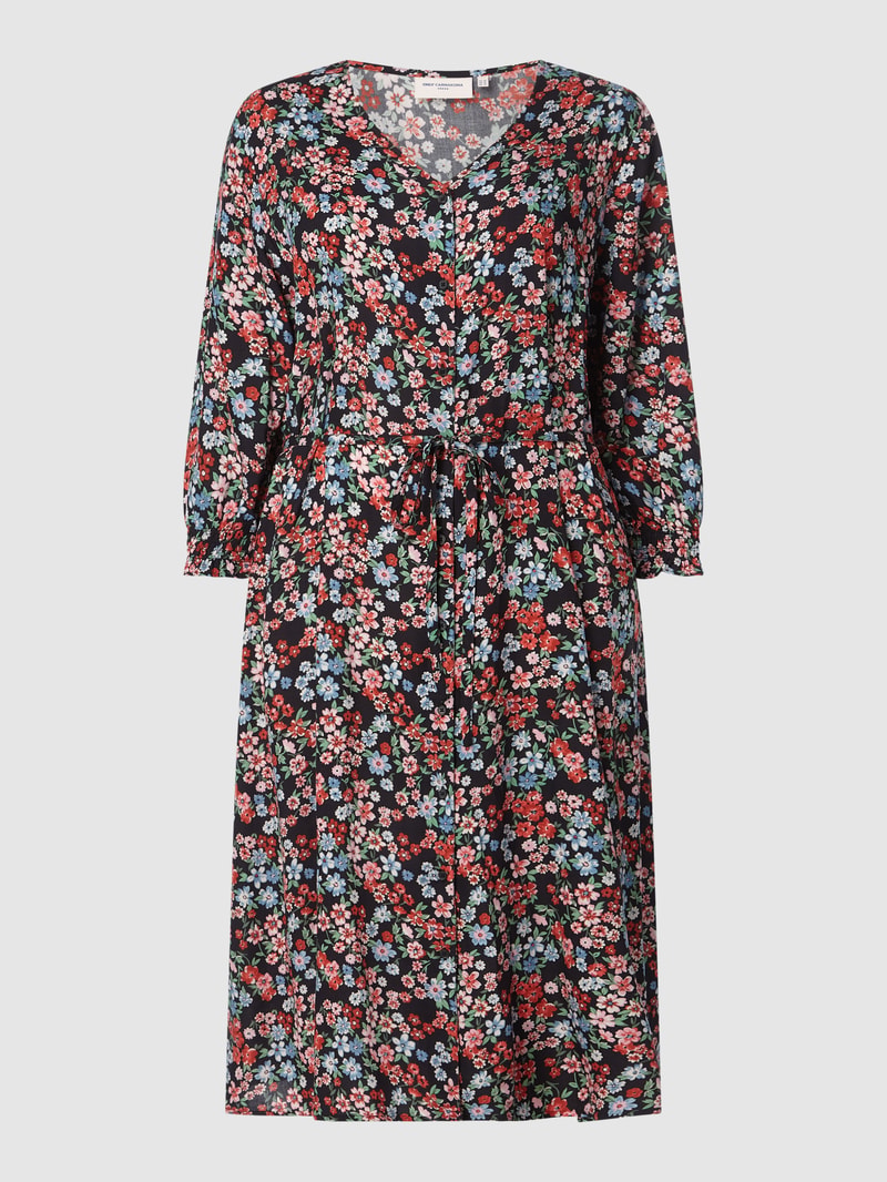 PLUS SIZE Kleid aus Viskose Modell 'Simoni' in marineblau