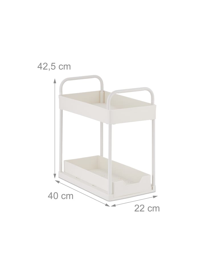 relaxdays Unter Waschbecken Regal in Weiß - (B)22 x (H)42,5 x (T)40 cm günstig kaufen onesize