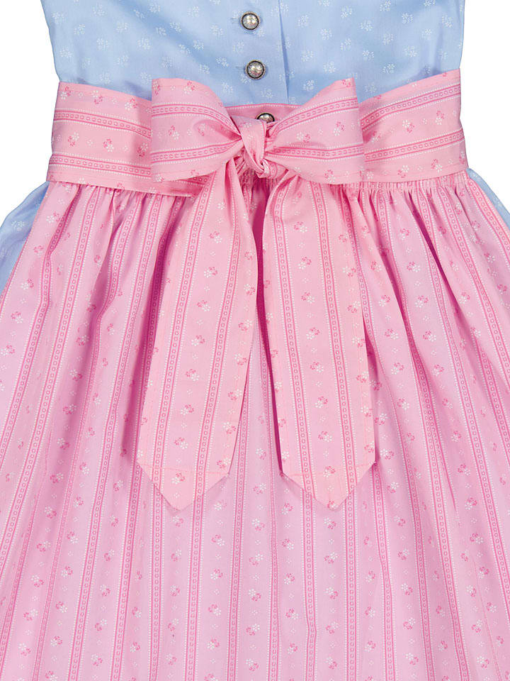 Turi Landhaus Dirndl in Hellblau/ Rosa günstig kaufen
