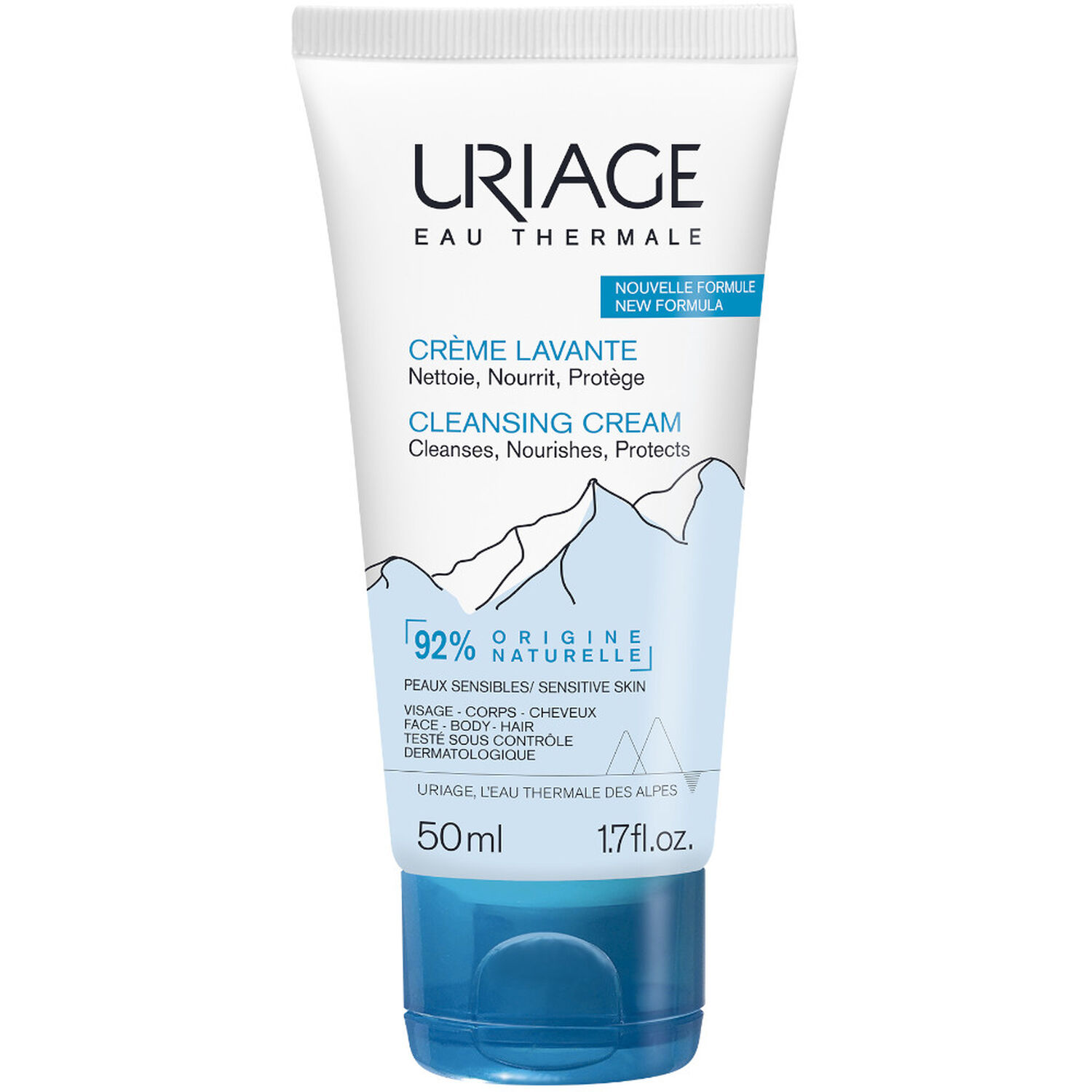 Uriage Crème Lavante Peaux Sensibles Visage, Corps, Cheveux