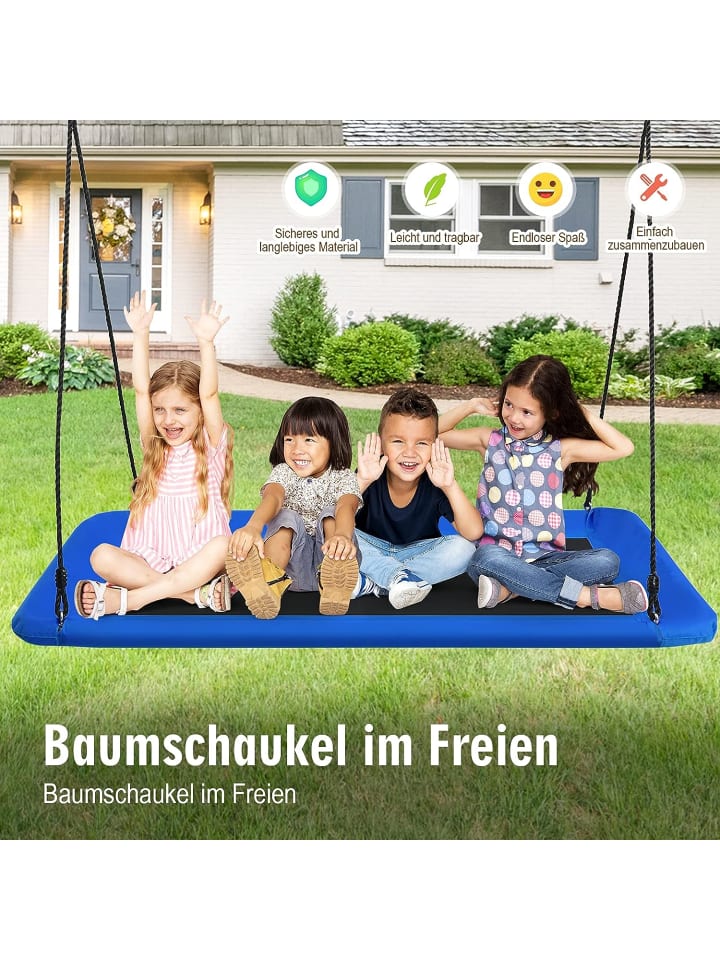 COSTWAY Nestschaukel in Blau günstig kaufen 150 x 80 cm