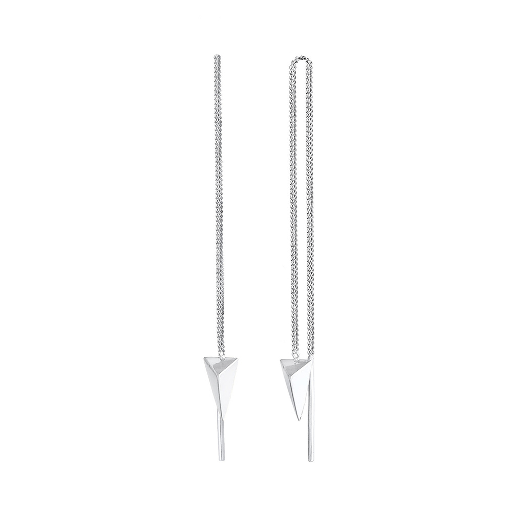 Elli Elli Boucles d'Oreilles Boucles d'oreilles pour dames Triangle à tirettes Basic T Boucles d'oreilles