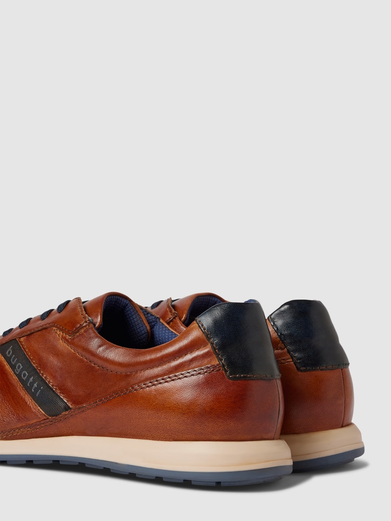 Sneaker aus echtem Leder Modell 'THORELLO' in cognac