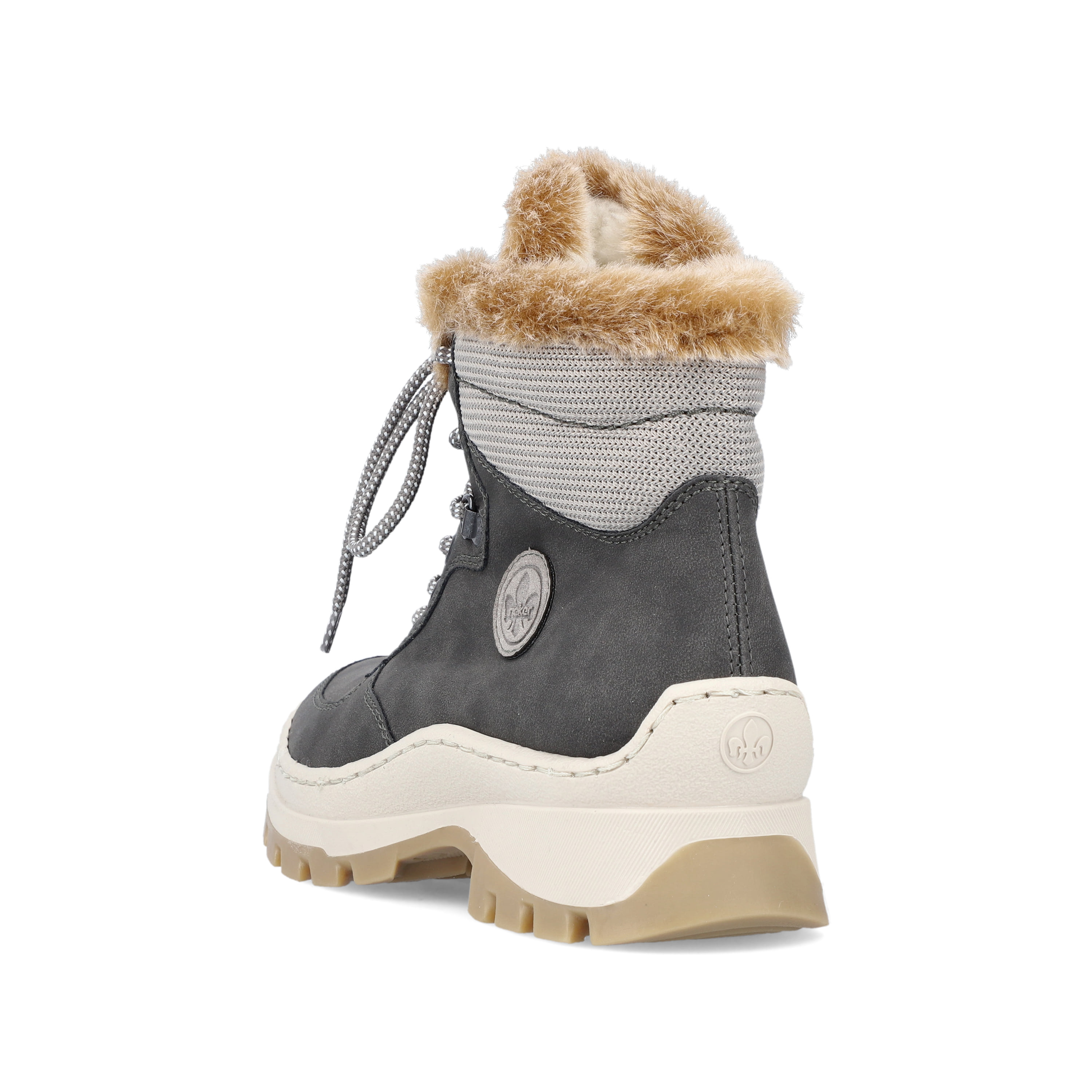 Rieker Damen Schnürstiefel granitgrau