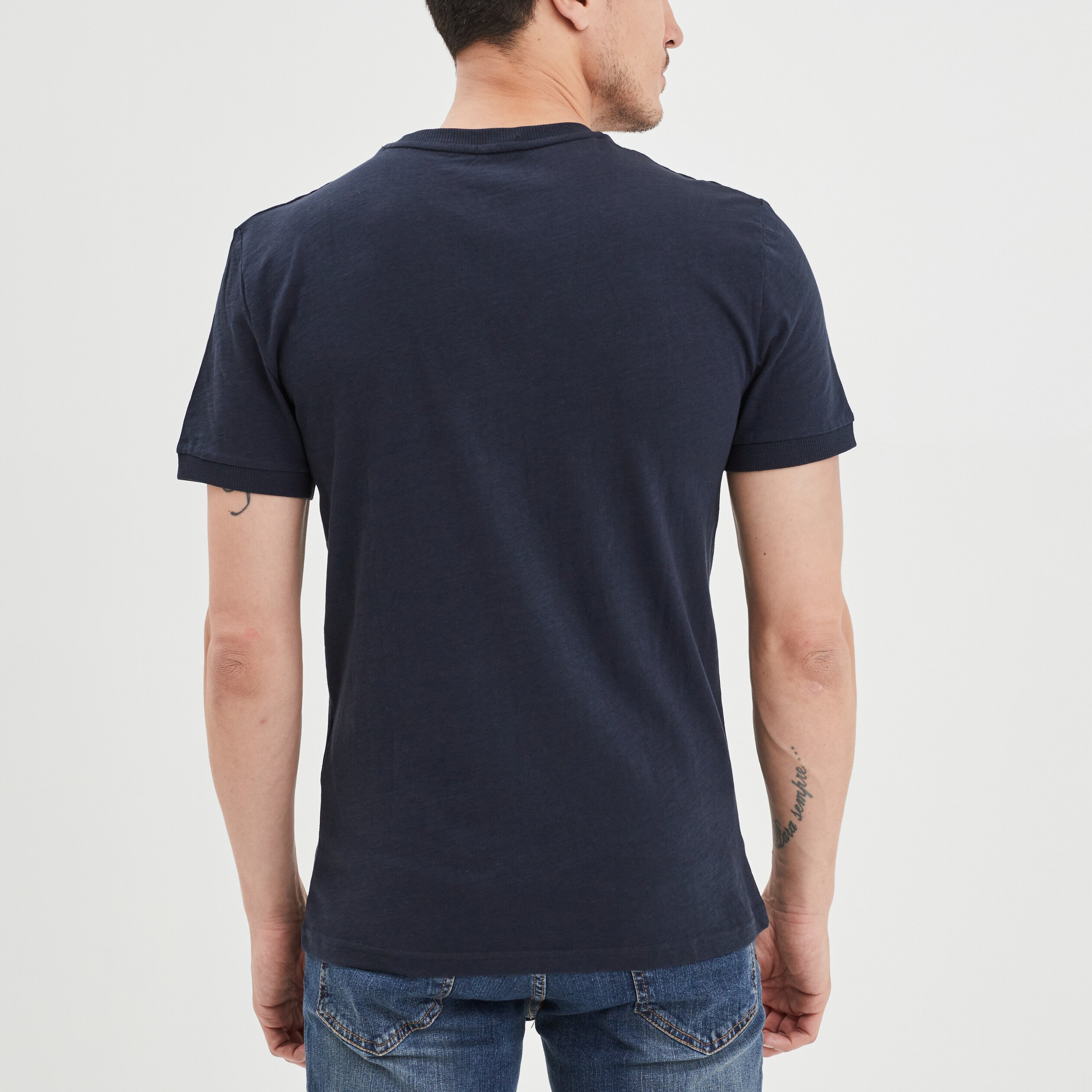 T-shirt droit manches courtes Creeks bleu foncé homme | La Halle
