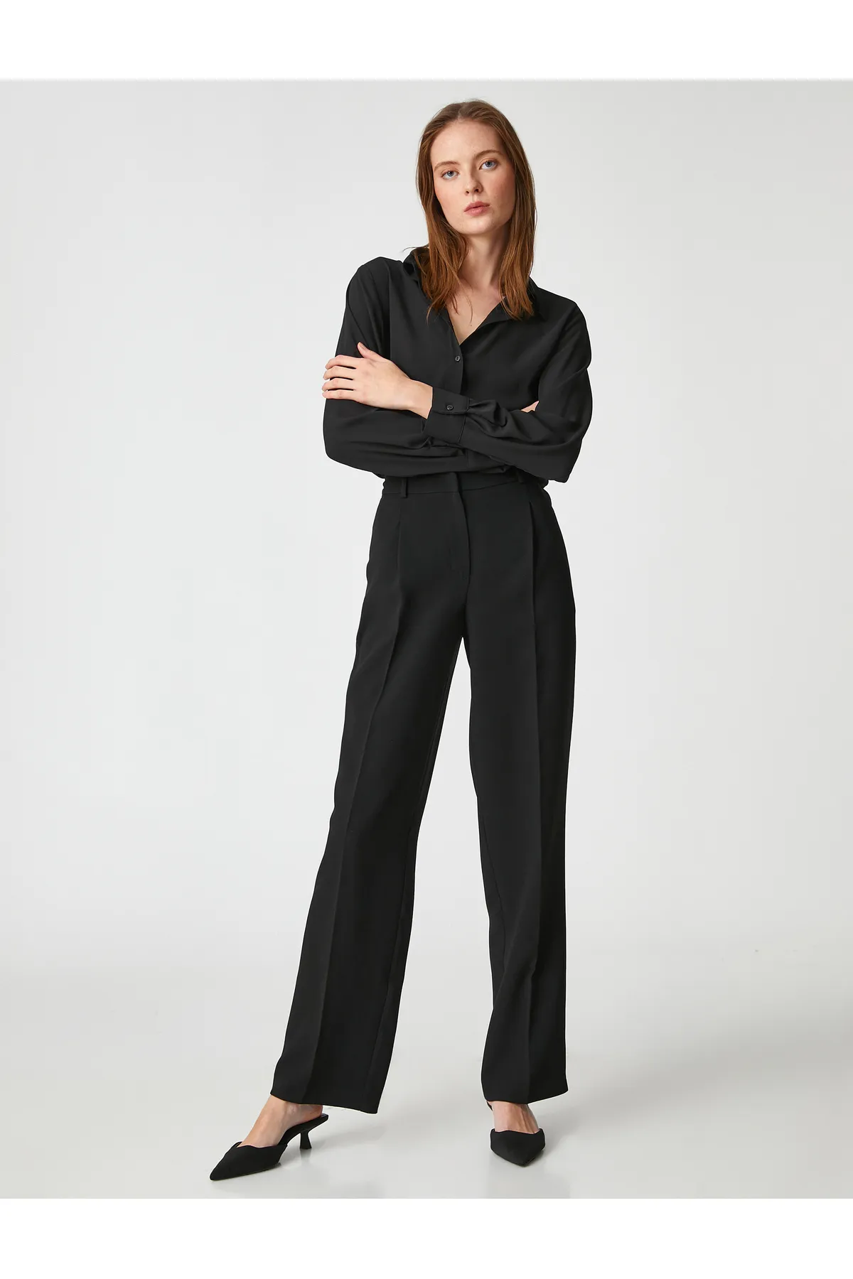 Koton  Stoff-Palazzo-Hose mit Taschen