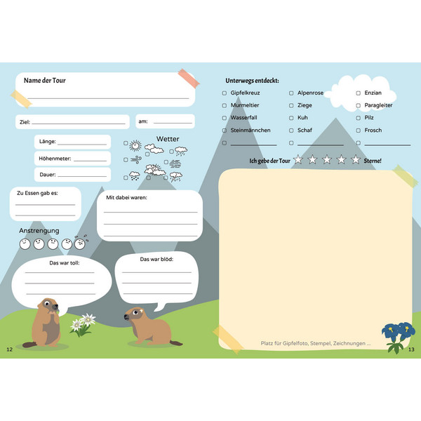 MEINE TOUREN - WANDERTAGEBUCH FÜR KINDER - Kinderbuch