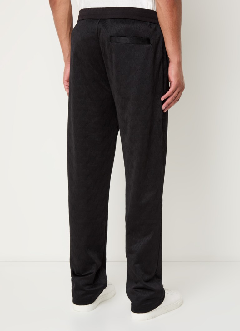 Pantaloni de trening cu imprimeu pe picior drept Armani Exchange