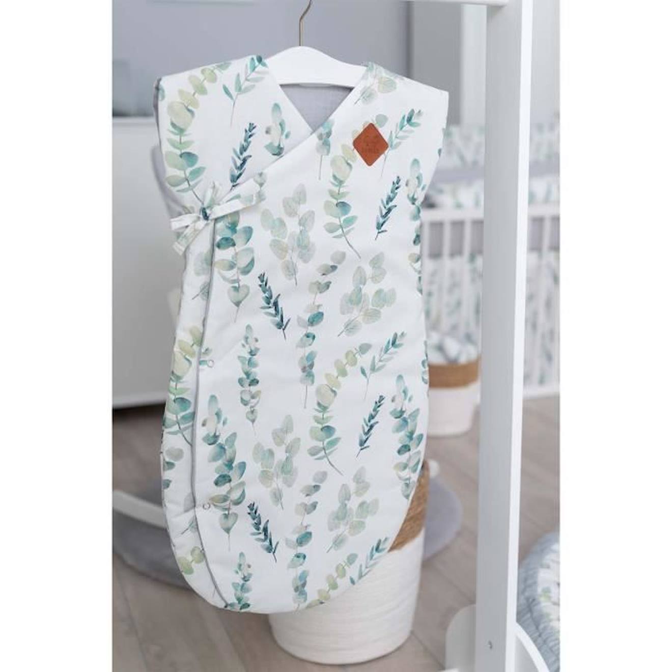 Gigoteuse turbulette légère Kimono, Eucalyptus blanc