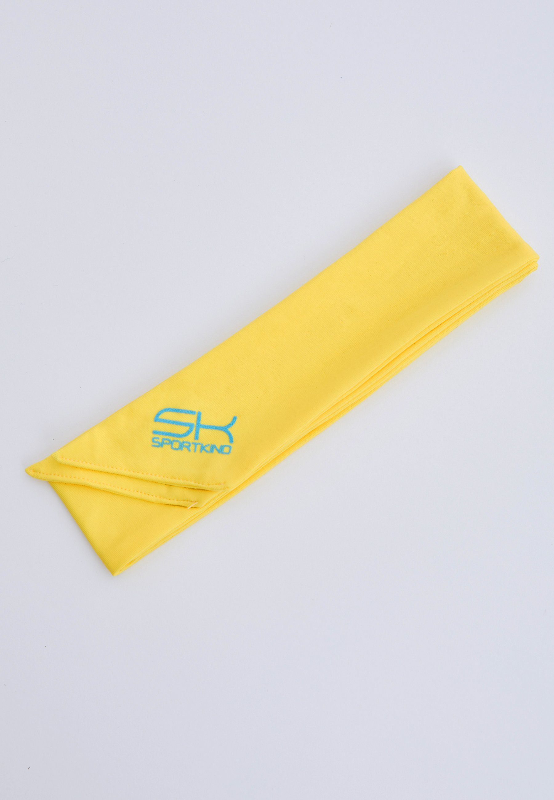SPORTKIND Schweißband Tennis Stirnband Schweißband, unisex Kinder & Erwachsene, gelb