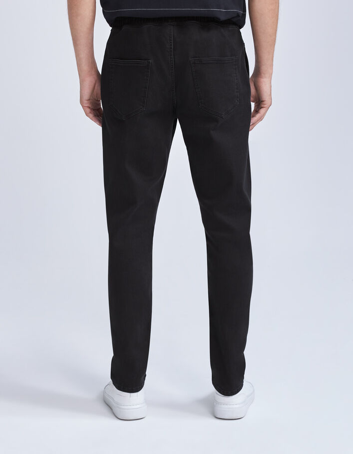 Jogpant COMFORT noir en coton bio texturé Homme