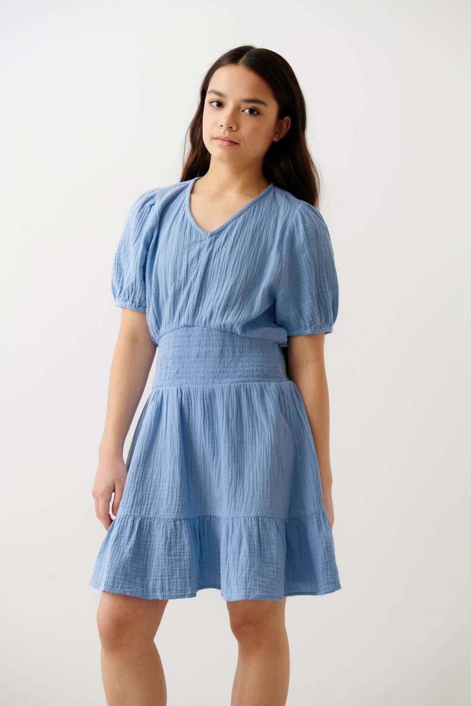Y gauze frill dress