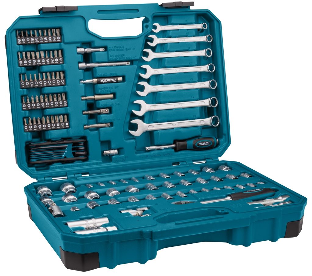 Makita Accessories E-06616 Handverktygsset 120 delar i plastfodral