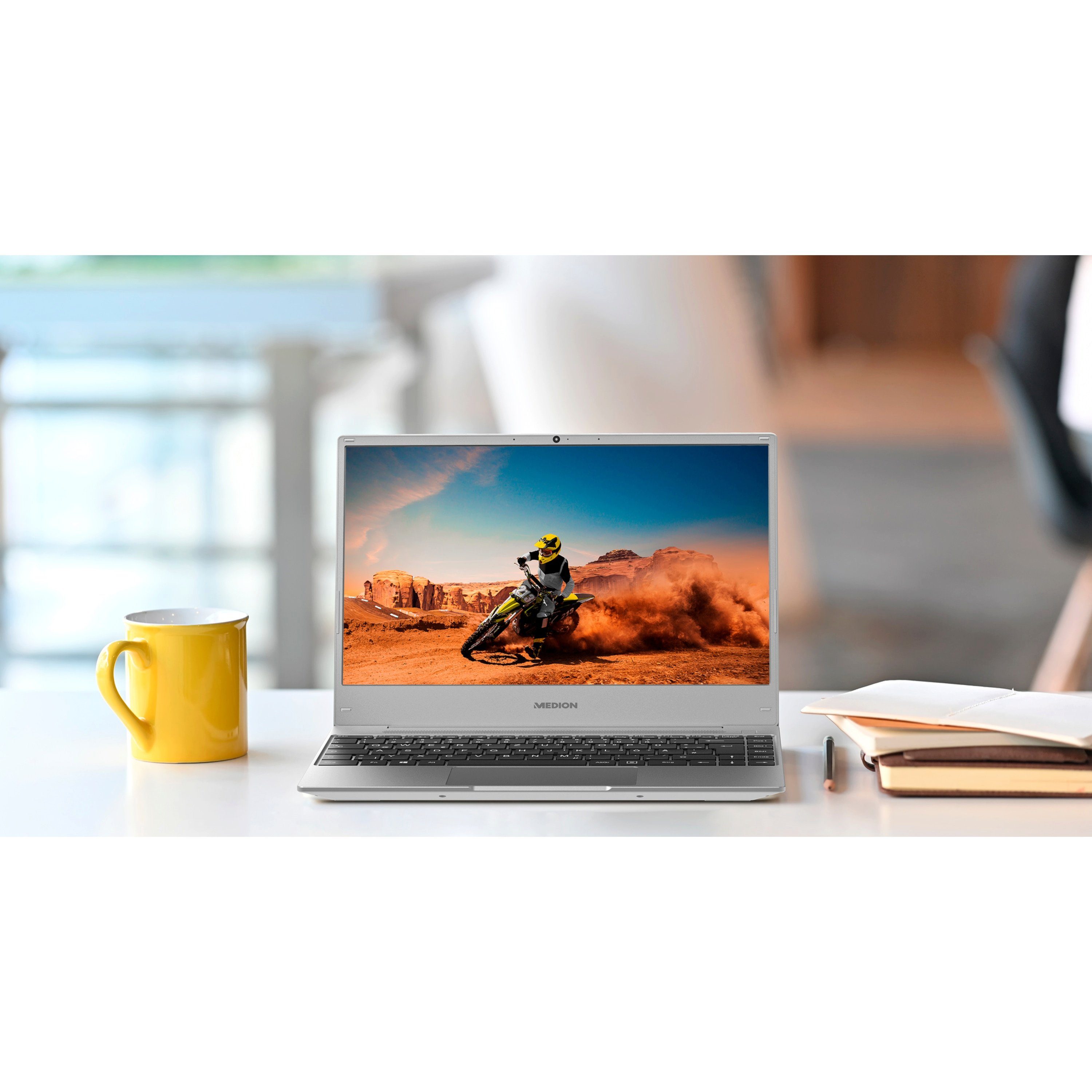 Medion® E13204 Notebook (33.7 cm/13.3 Zoll, Intel Pentium Silver N5030, Intel® UHD, 128 GB SSD, Full-HD Display, 4GB, Windows 11, MD64020)
