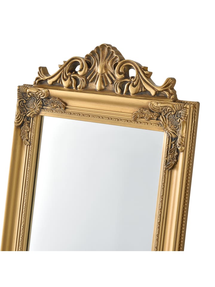 en.casa Standspiegel Arezzo in Gold (H)160cm (B)5cm (L)40cm günstig kaufen onesize