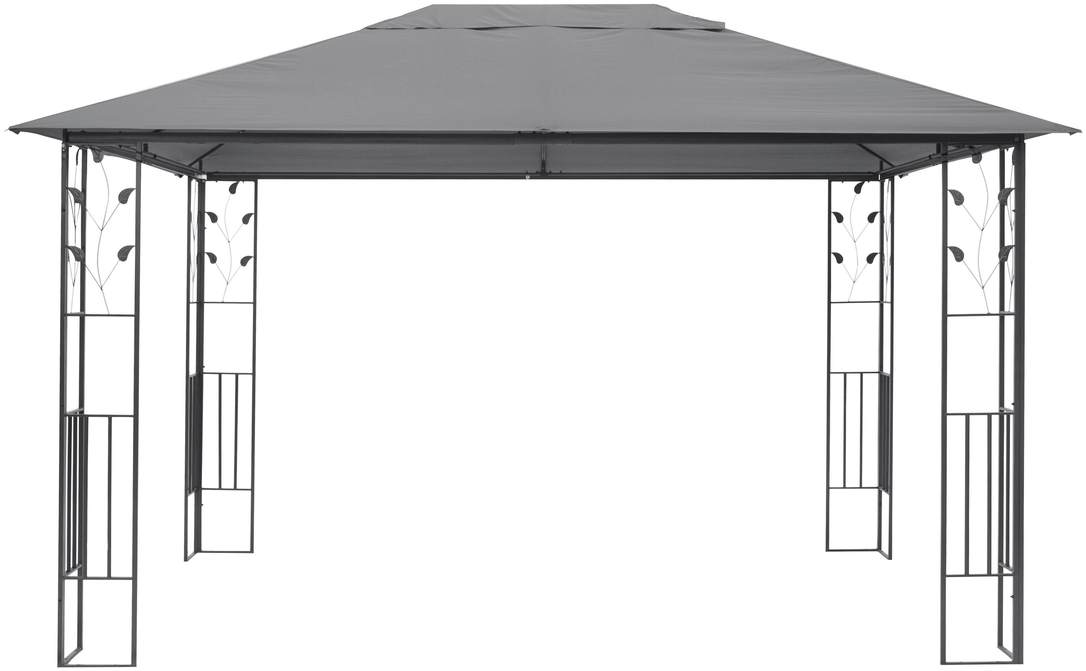 KONIFERA Pavillon Athen, BxT: 300x400 cm, Blätter-Optik, inkl. 4 Seitenteile
