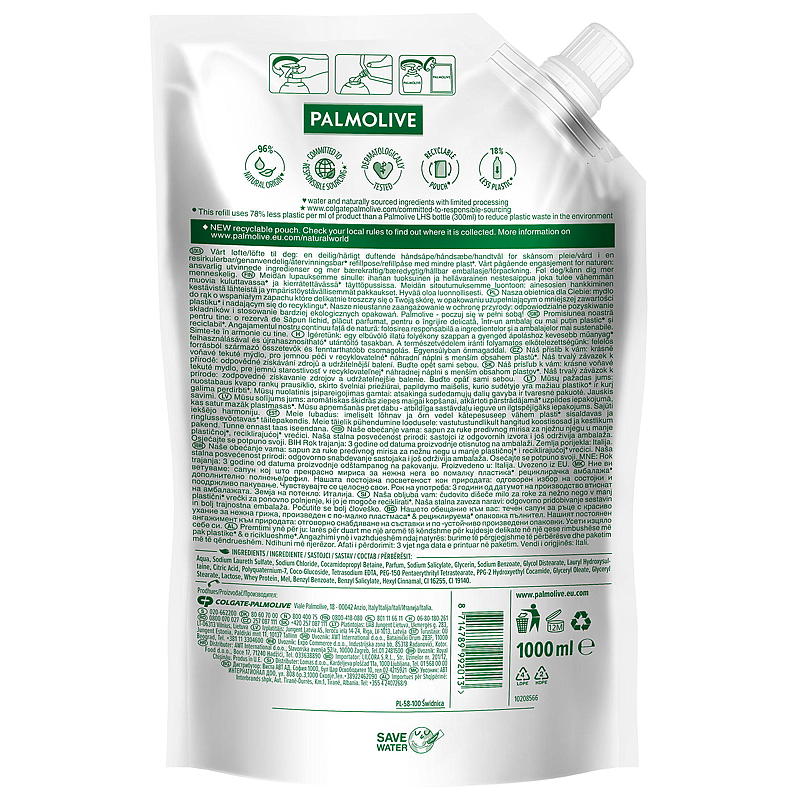 Palmolive Håndsåpe refill 1000 ml Milk & honey Palmolive