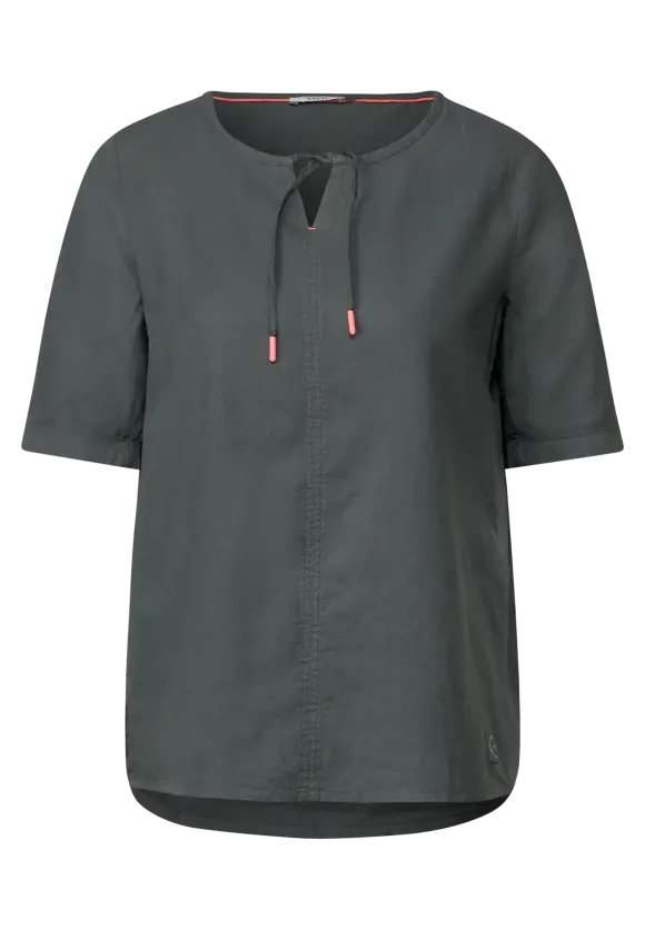 CECIL Leinen Bluse in Unifarbe