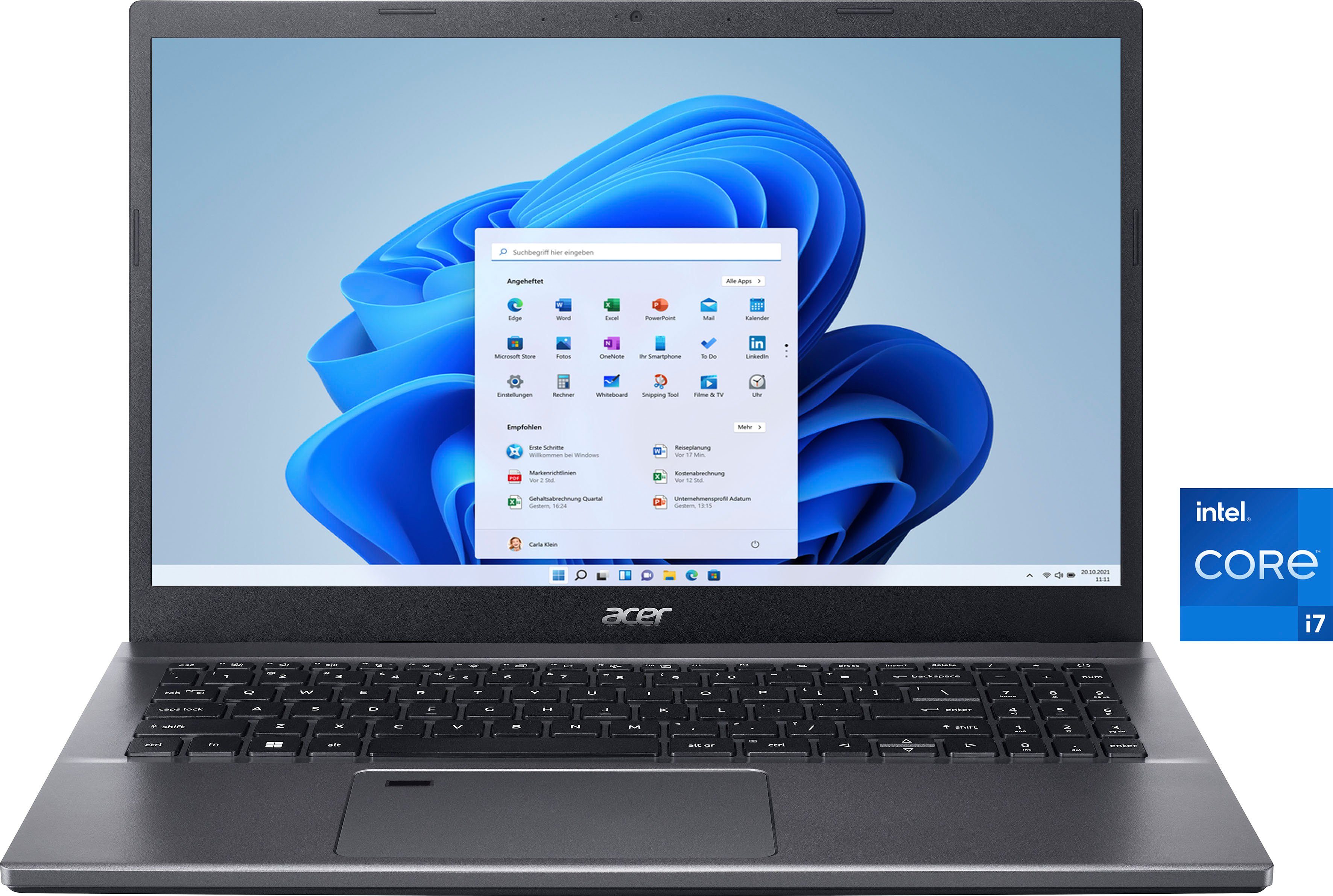 Acer Aspire 5 A515-57G-7833 Notebook (39,62 cm/15,6 Zoll, Intel Core i7 1260P, GeForce RTX 2050, 1000 GB SSD, Thunderbolt™ 4)