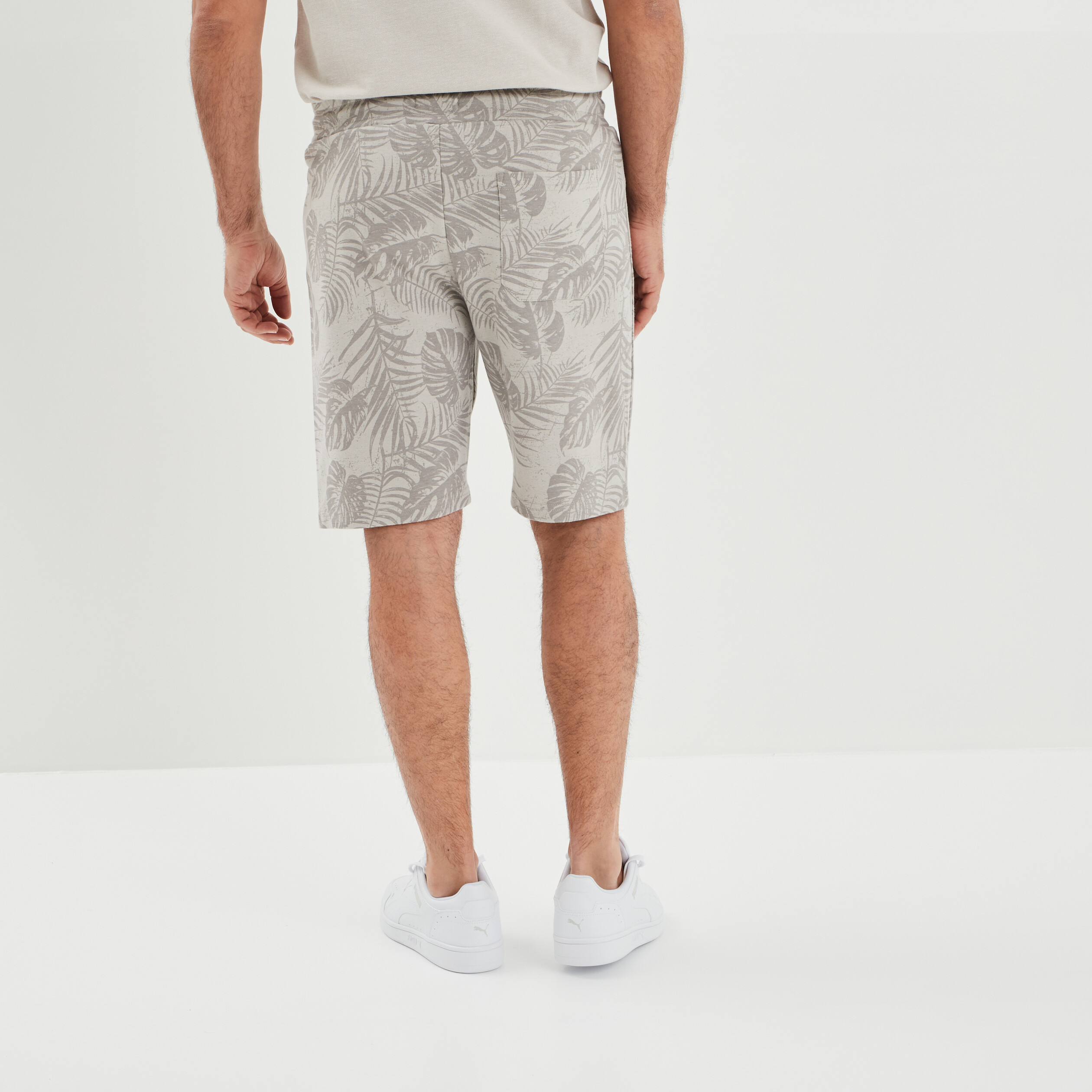 Jogging-Short droit à coulisse beige homme | La Halle