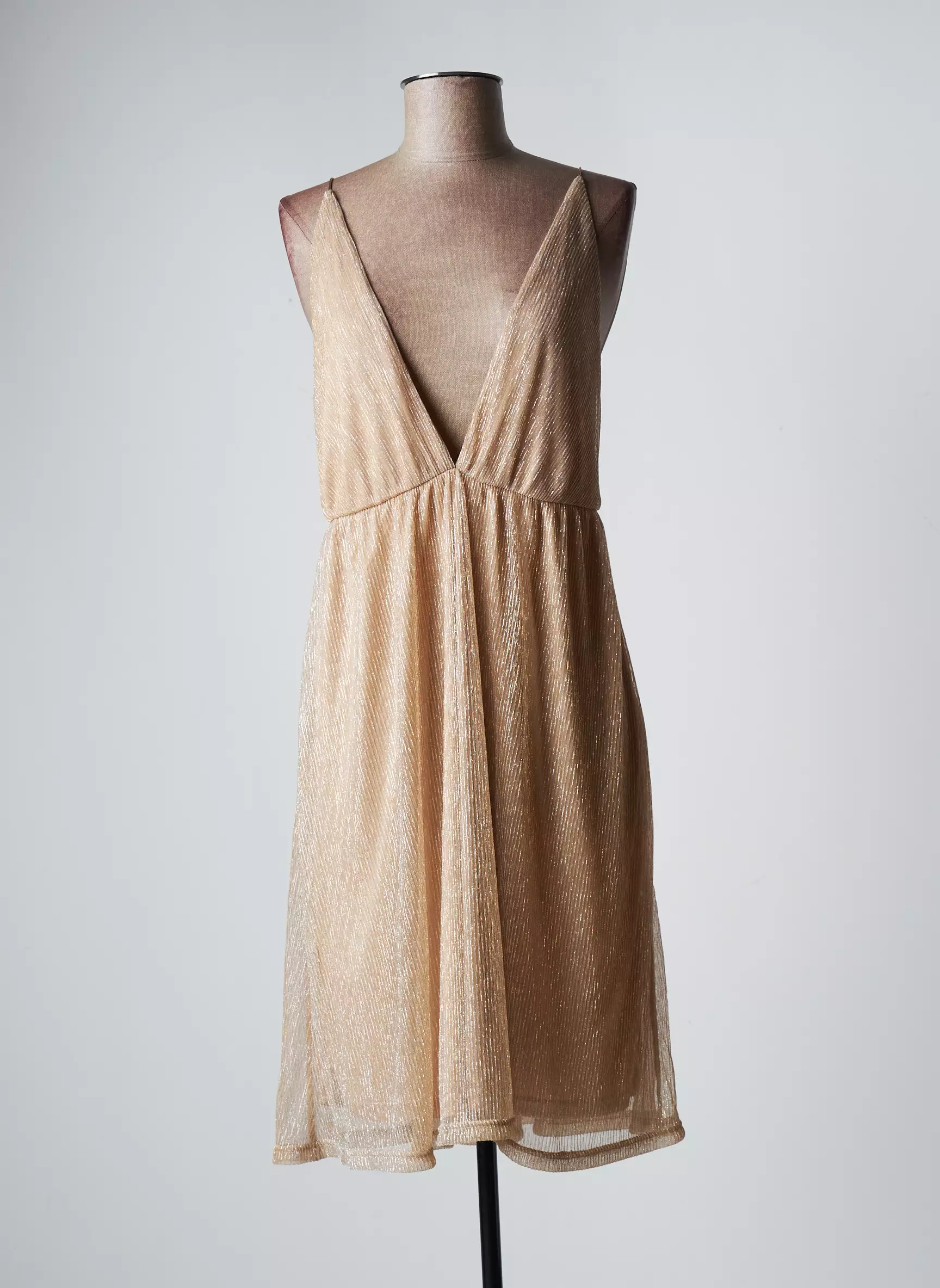 Only Robes Mi Longues Femme couleur beige