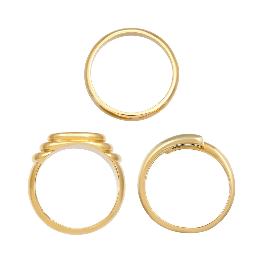 Elli PREMIUM Elli PREMIUM Bague Bague à anneau pour femme Bague de signalisation Bague envelop Bague