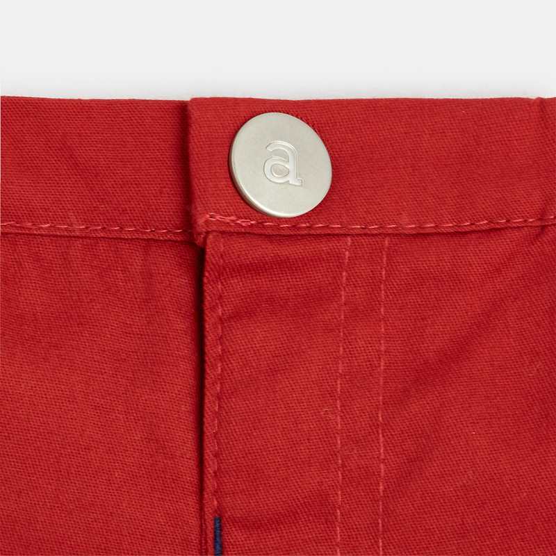 Bermuda en toile armurée bébé garçon rouge Absorba