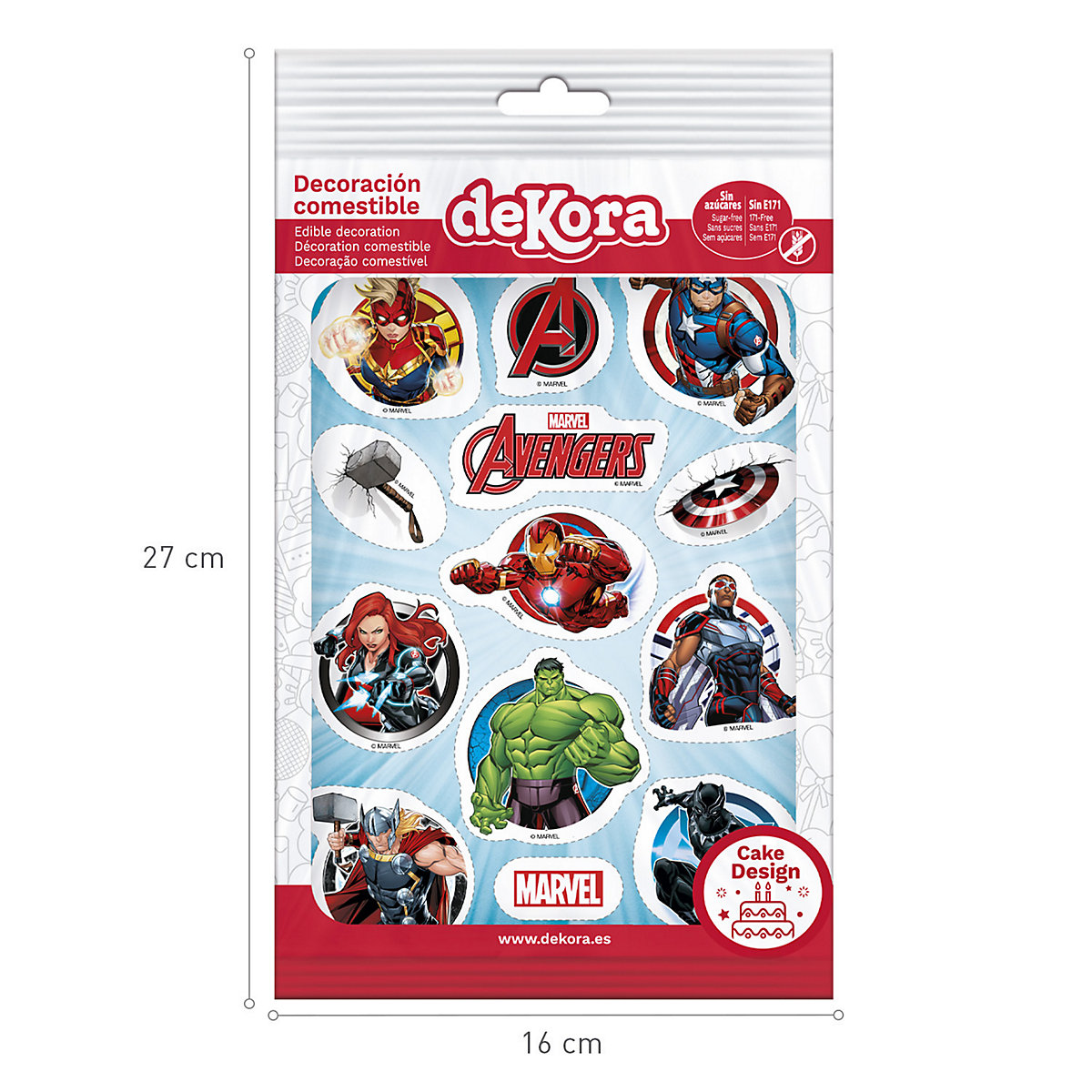 Essbare Mini-Tortenaufleger Avengers Hulk Thor Iron Man